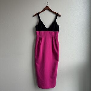 Elegant Pink and Black Dress